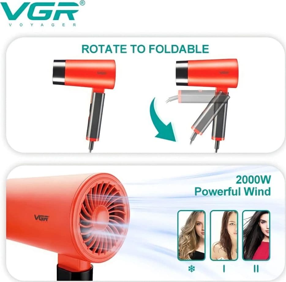 Tagliacapelli Professionale e Hair Dryer VGR V-426 – Phon Parrucchiere Pro - 4