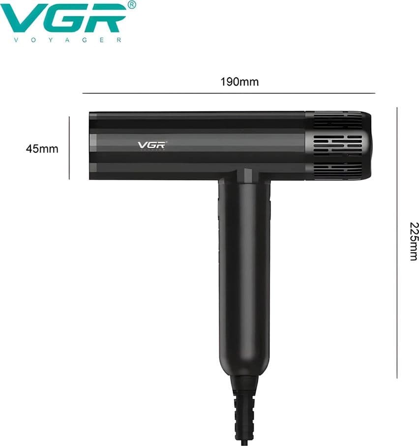 Asciugacapelli Professionale VGR V-427 – Motore BLDC 11000 RPM Parrucchiere - 2