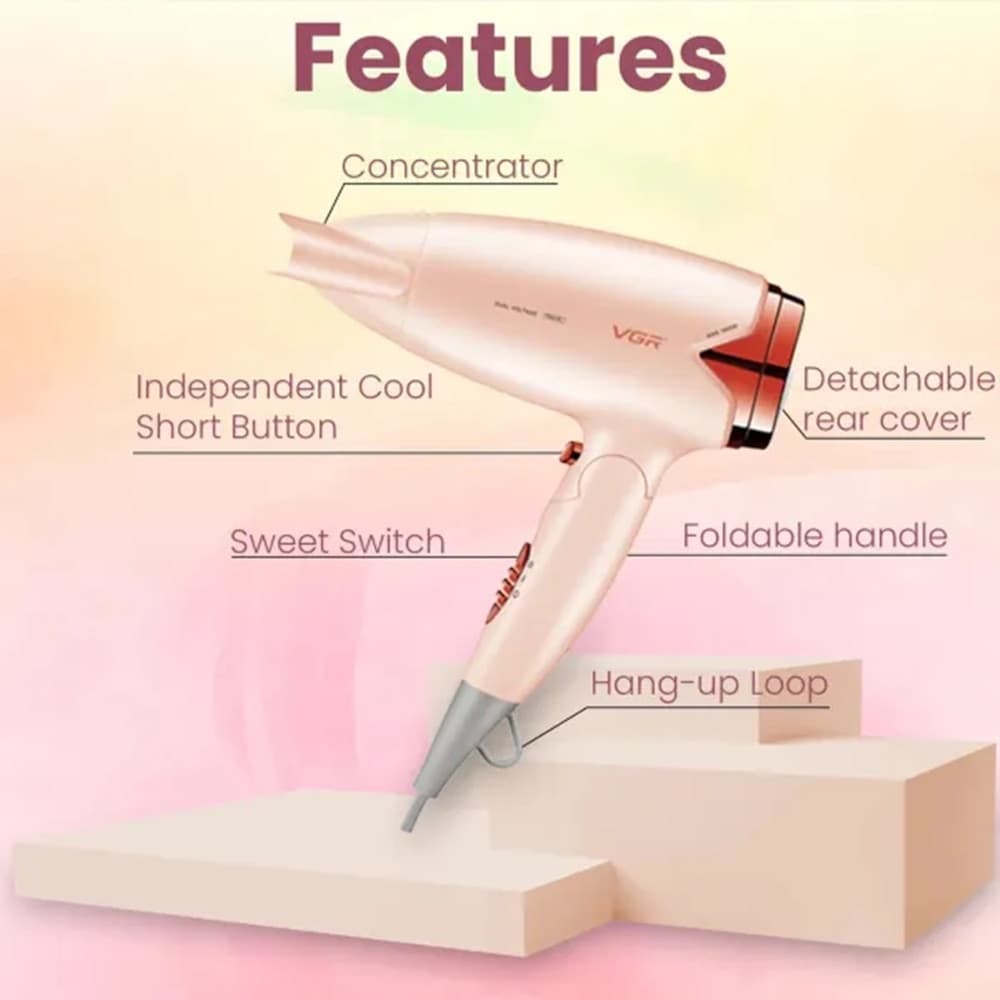 Asciugacapelli Professionale VGR V-428 – Hair Dryer Parrucchiere Shop Potente - 3