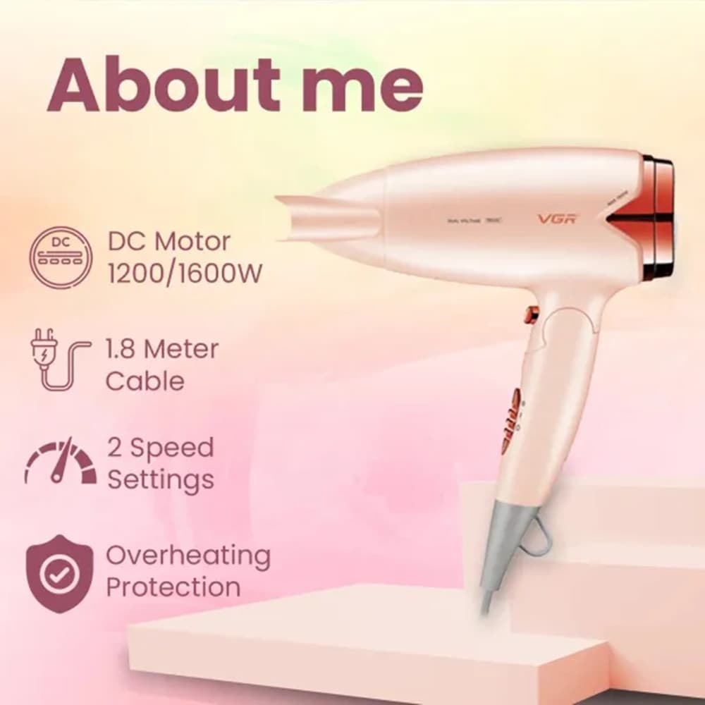 Asciugacapelli Professionale VGR V-428 – Hair Dryer Parrucchiere Shop Potente - 5