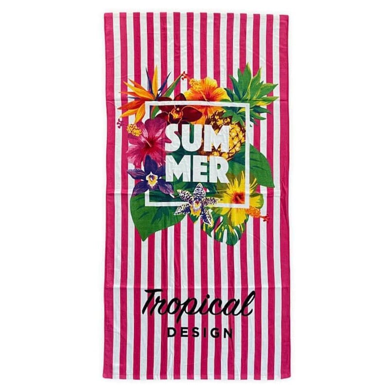 Telo Mare Spugna Stampato Summer Tropical - 2