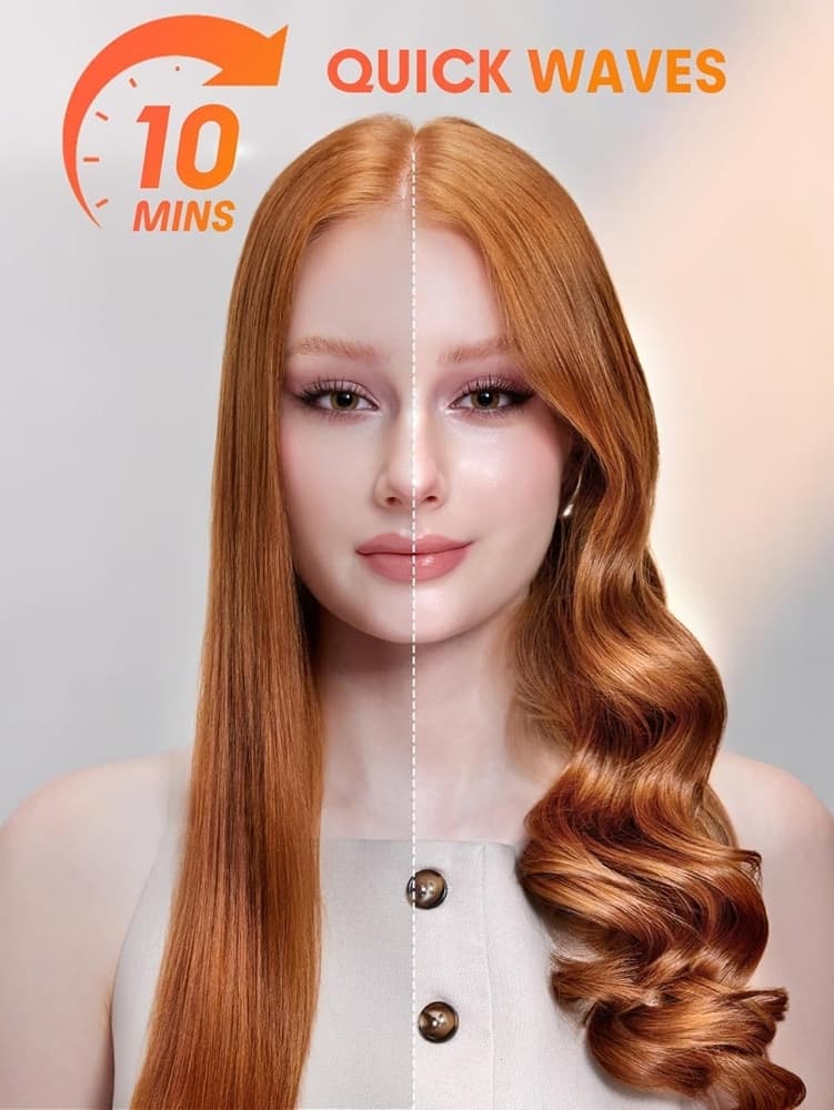 ARRICCIACAPELLI AUTOMATICO CON 3 TEMPERATURE ROTAZIONE ANTIGROVIGLIO PER STYLING CAPELLI - 5