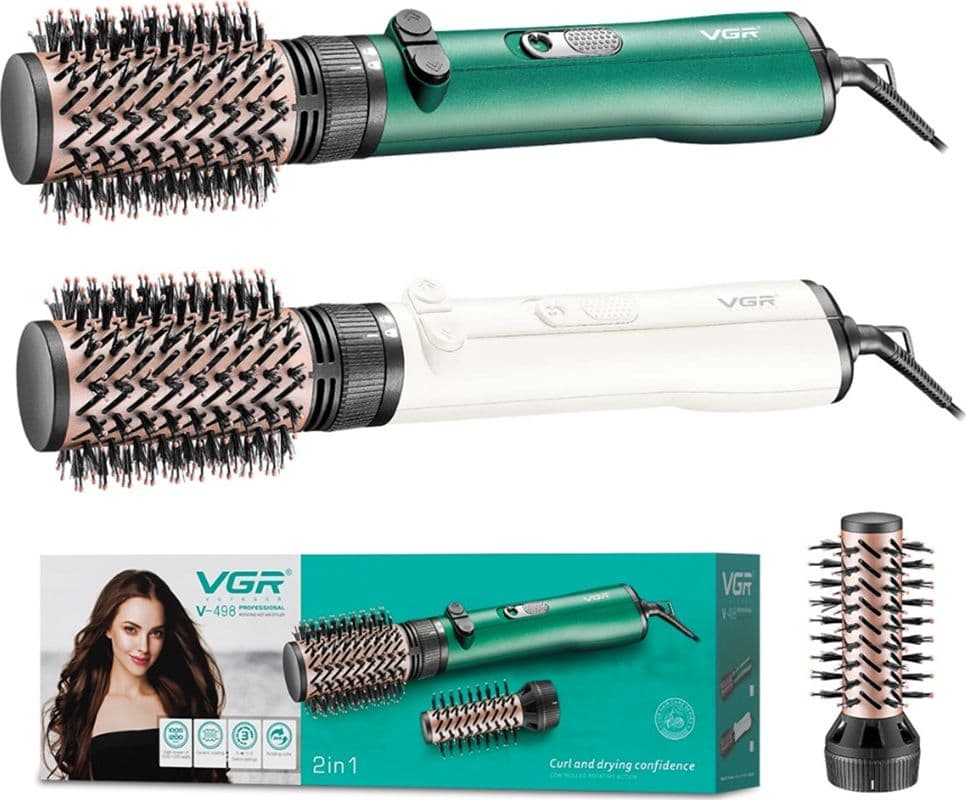 VGR V-498 Air Brush Professionale 1200W Spazzola Asciugacapelli Parrucchiere - 1