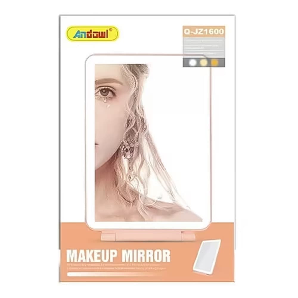 SPECCHIO PER TRUCCO CON ILLUMINAZIONE 3 TONALITÀ DI LUCE BIANCA PER BAGNO COMODINO Q-JZ1600 - 3