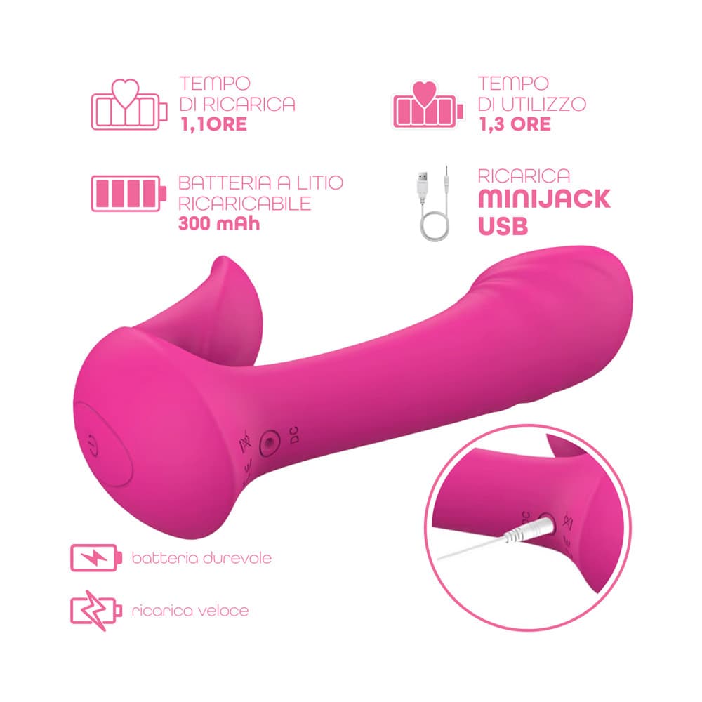 Vibratore Doppia Stimolazione Punto G e Clitoride 10 Modalità Controllo con App - 19