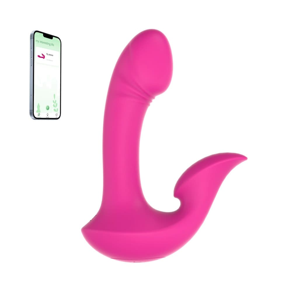 Vibratore Doppia Stimolazione Punto G e Clitoride 10 Modalità Controllo con App