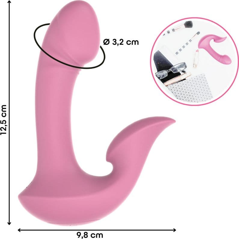 Vibratore Doppia Stimolazione Punto G e Clitoride 10 Modalità Controllo con App - 12
