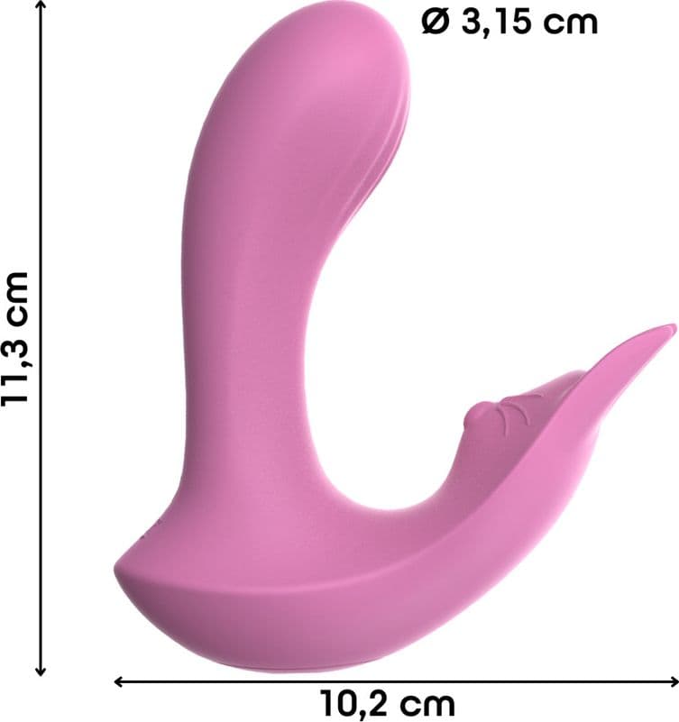 Vibratore Doppia Stimolazione Orina in Silicone 2in1 Punto G e Clitoride con App - 13