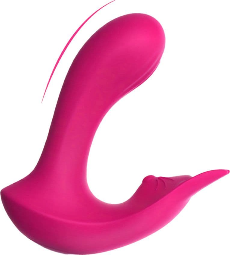 Vibratore Doppia Stimolazione Orina in Silicone 2in1 Punto G e Clitoride con App - 3
