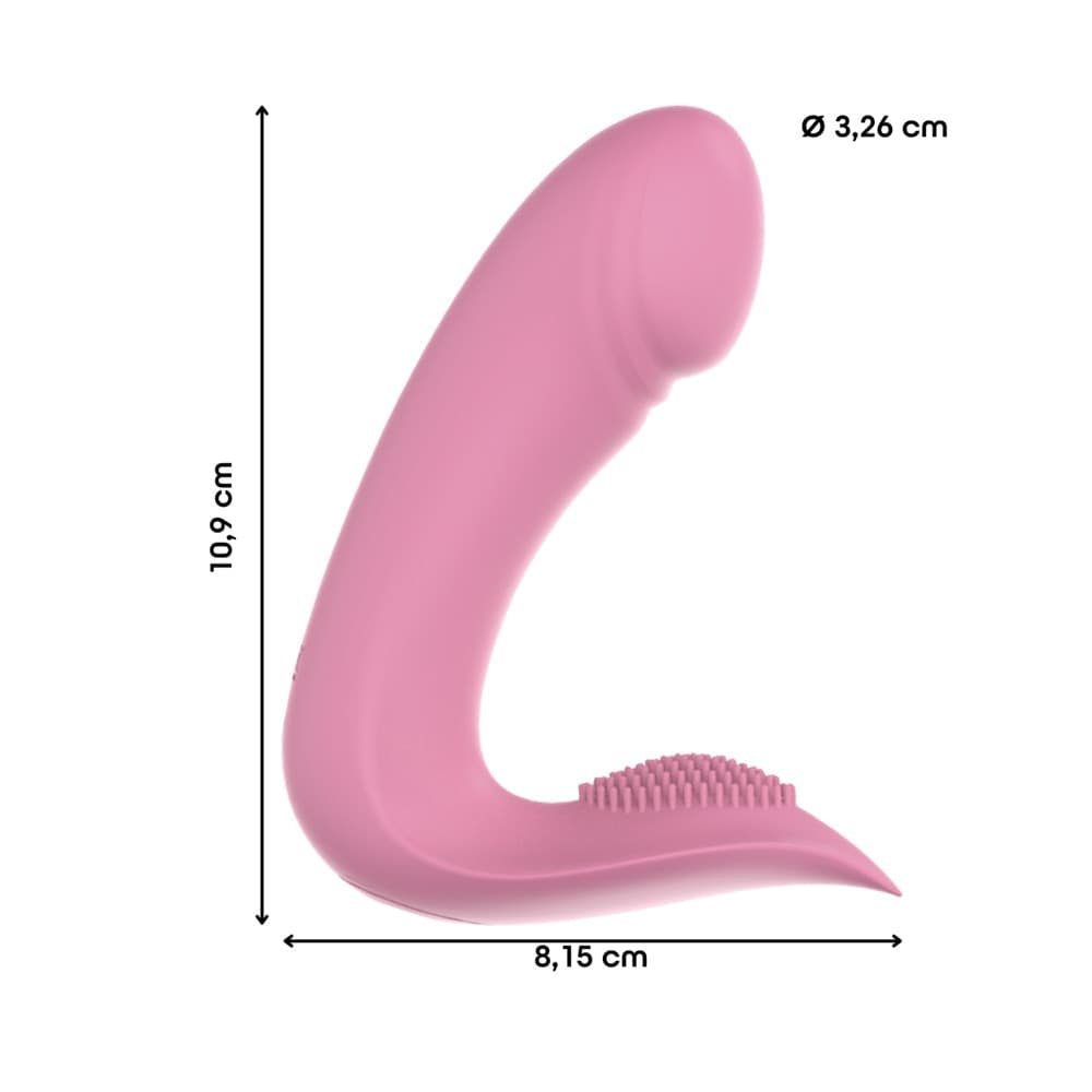 Vibratore Punto G Stimolatore Clitoride Chris 2in1 con App in Silicone Morbido - 13