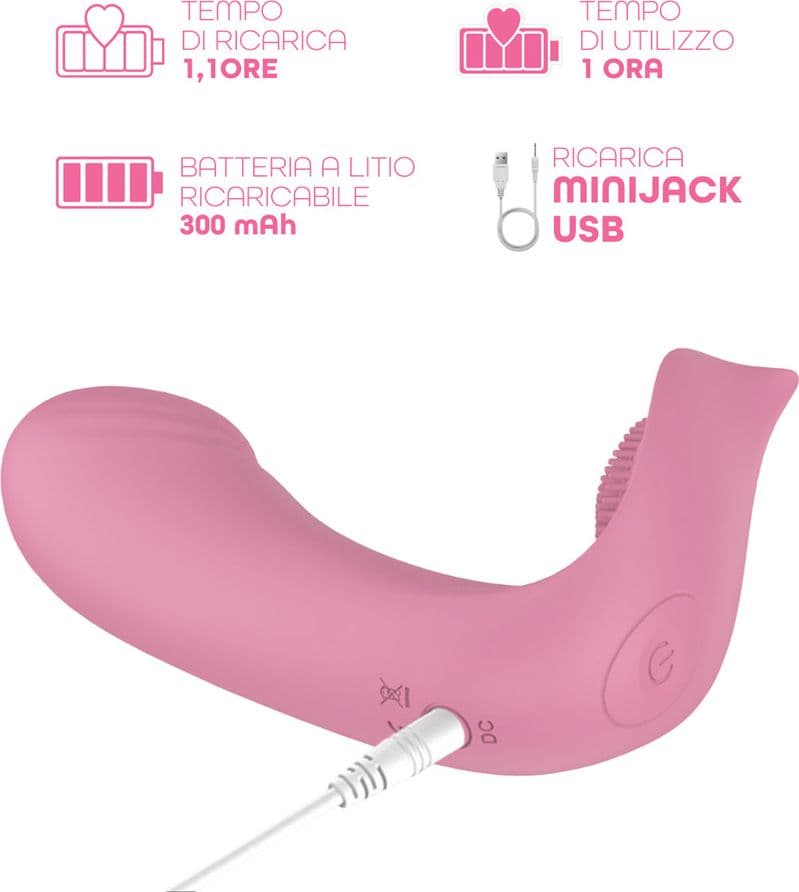 Vibratore Punto G Stimolatore Clitoride Chris 2in1 con App in Silicone Morbido - 14
