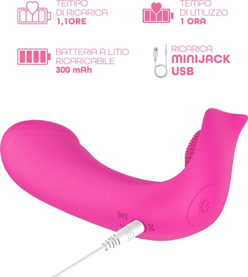 Vibratore Punto G Stimolatore Clitoride Chris 2in1 con App in Silicone Morbido - 6