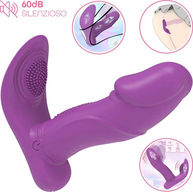Vibratore Multifunzione Stimolazione Punto G Clitoride Telecomandato Oscillante - 12