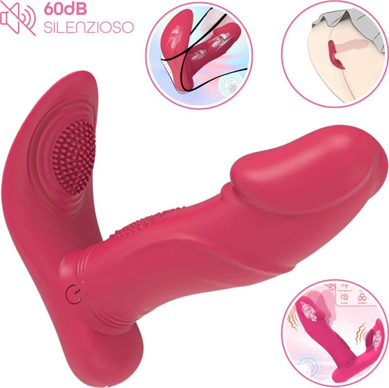Vibratore Multifunzione Stimolazione Punto G Clitoride Telecomandato Oscillante - 4
