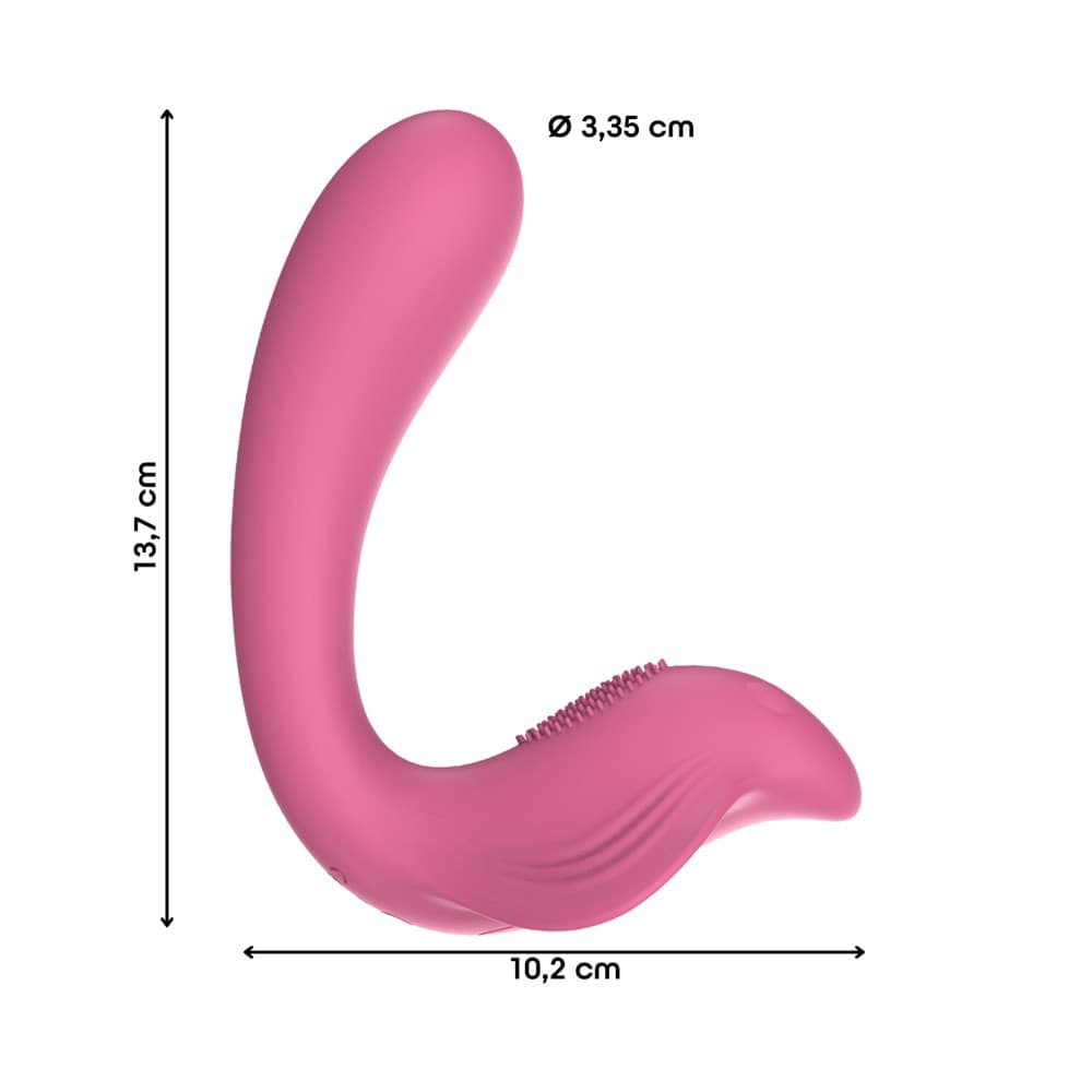 Vibratore a U punto G e clitoride con controllo tramite app in morbido silicone - 15