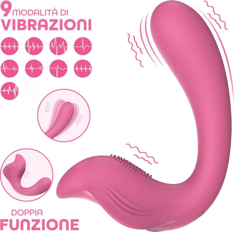 Vibratore a U punto G e clitoride con controllo tramite app in morbido silicone - 17