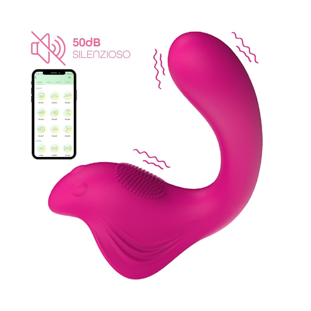 Vibratore a U punto G e clitoride con controllo tramite app in morbido silicone - 4