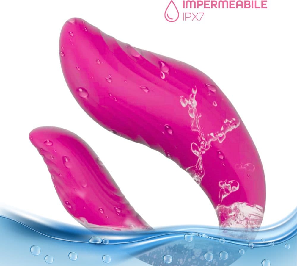 Vibratore Multifunzione Indossabile in Silicone Doppia Stimolazione con App USB - 2