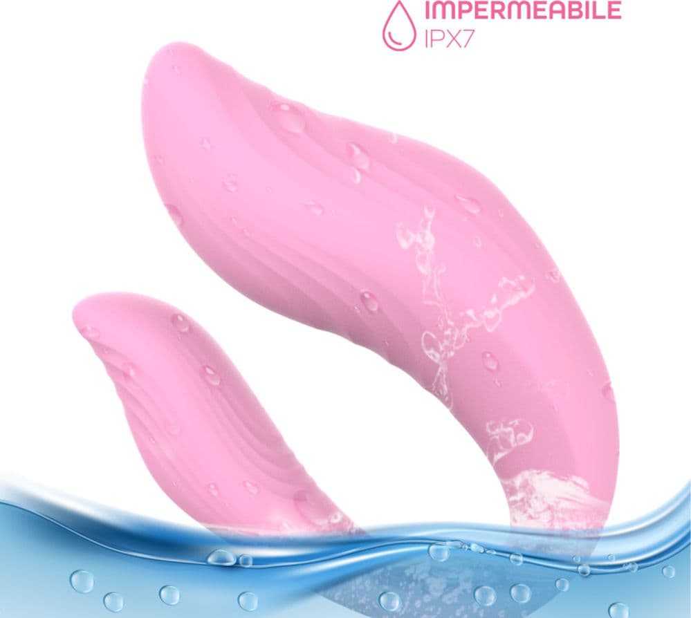 Vibratore Multifunzione Indossabile in Silicone Doppia Stimolazione con App USB - 14