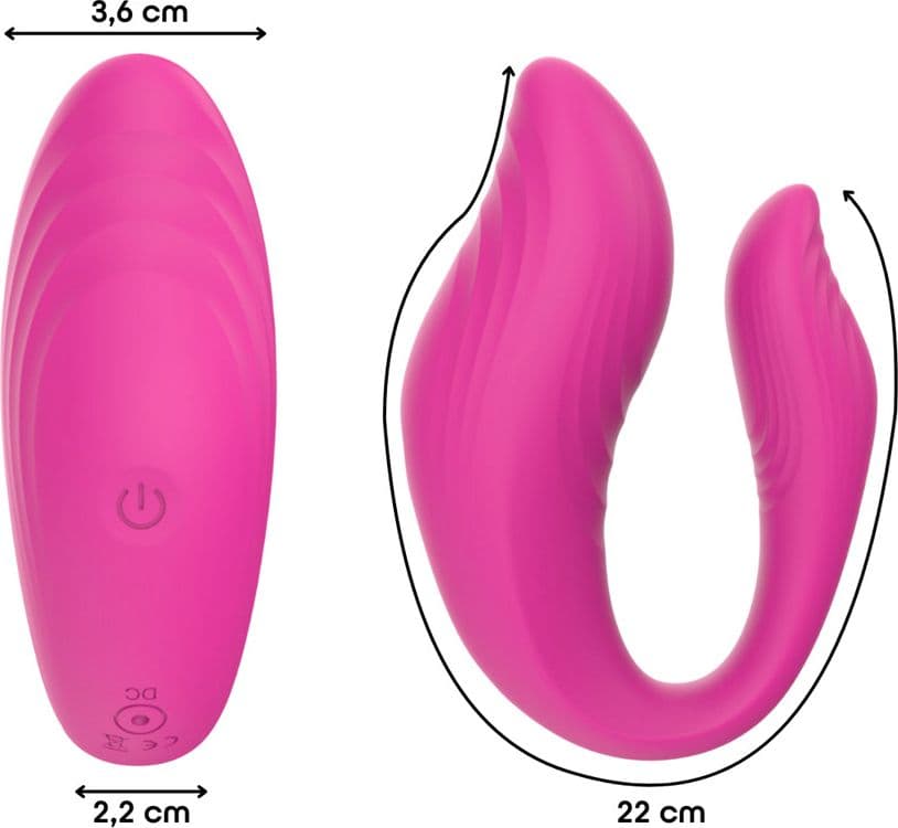 Vibratore Multifunzione Indossabile in Silicone Doppia Stimolazione con App USB - 3