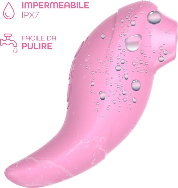 Succhia Clitoride Vibra 2in1 con Vibratore in Silicone sex toy multifunzione - 12