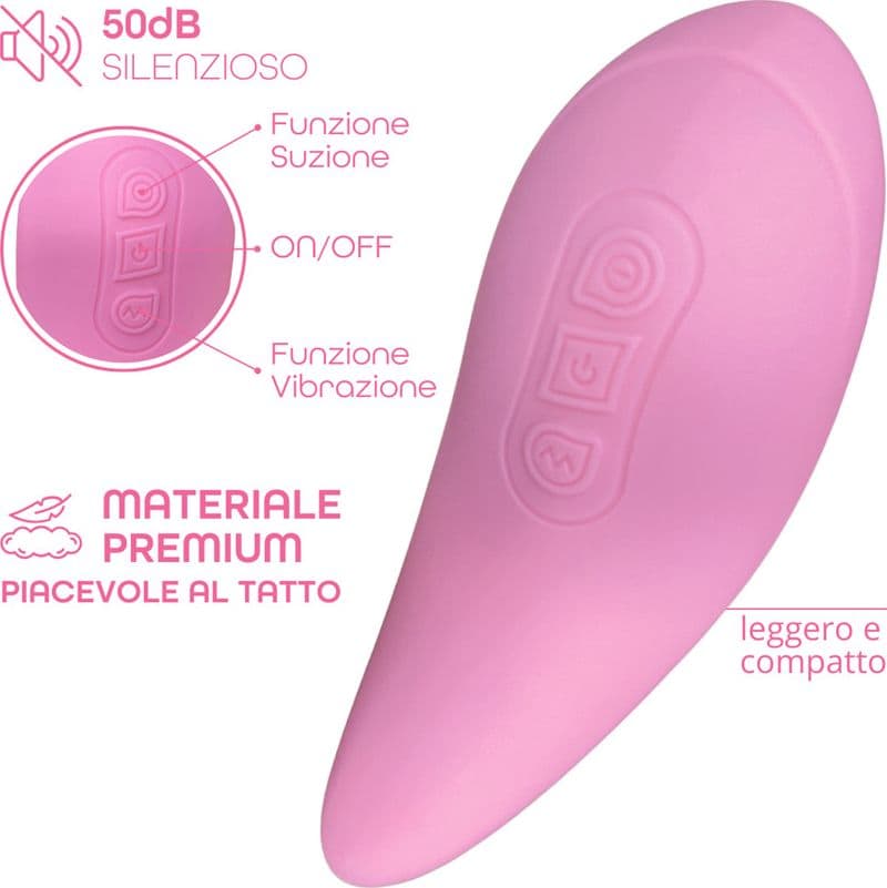 Succhia Clitoride Vibra 2in1 con Vibratore in Silicone sex toy multifunzione - 13