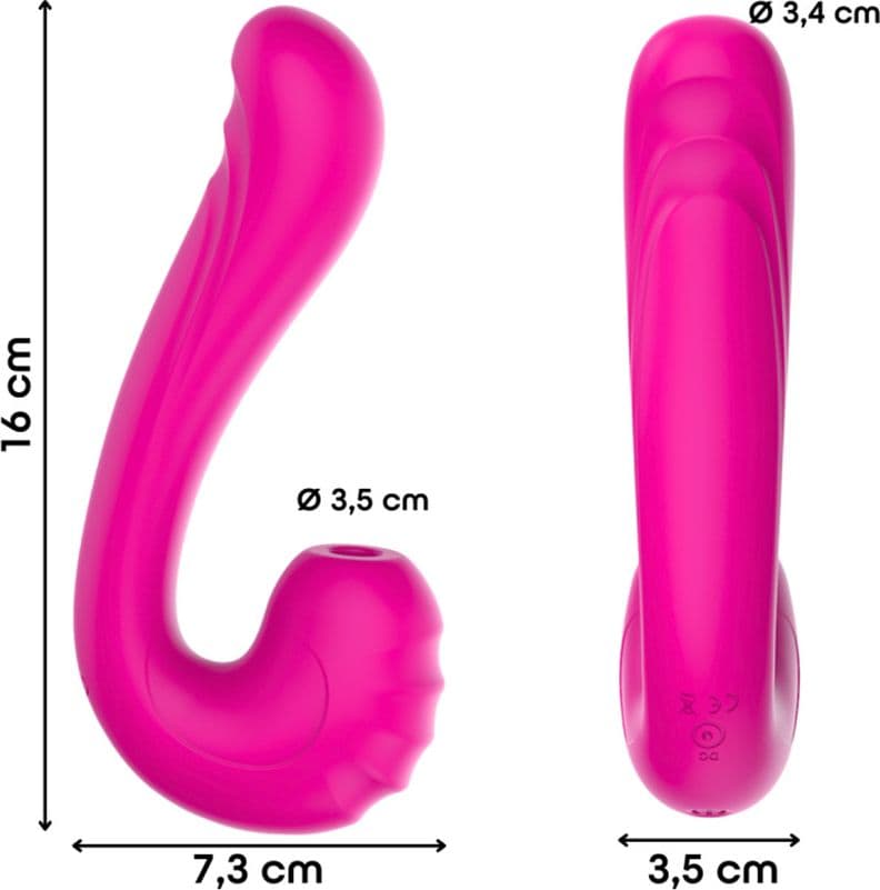 Vibratore Multifunzione Vibra e Succhia Doppia Stimolazione Punto G e Clitoride - 2