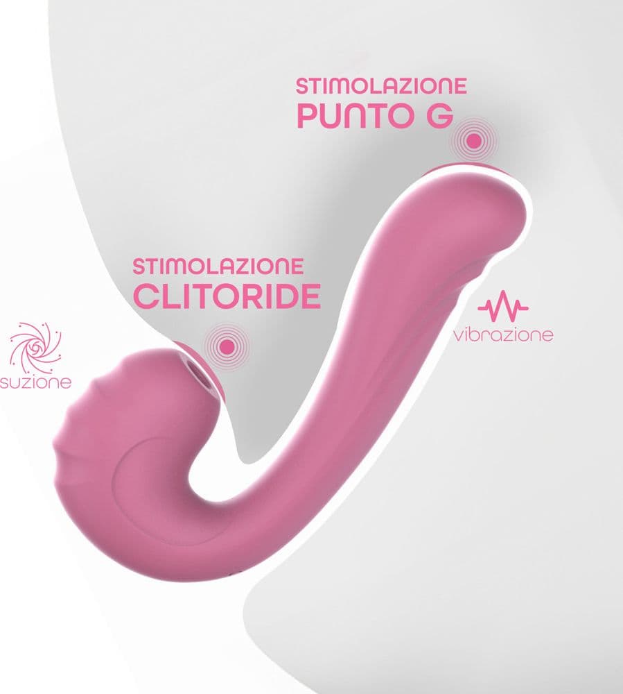 Vibratore Multifunzione Vibra e Succhia Doppia Stimolazione Punto G e Clitoride - 13