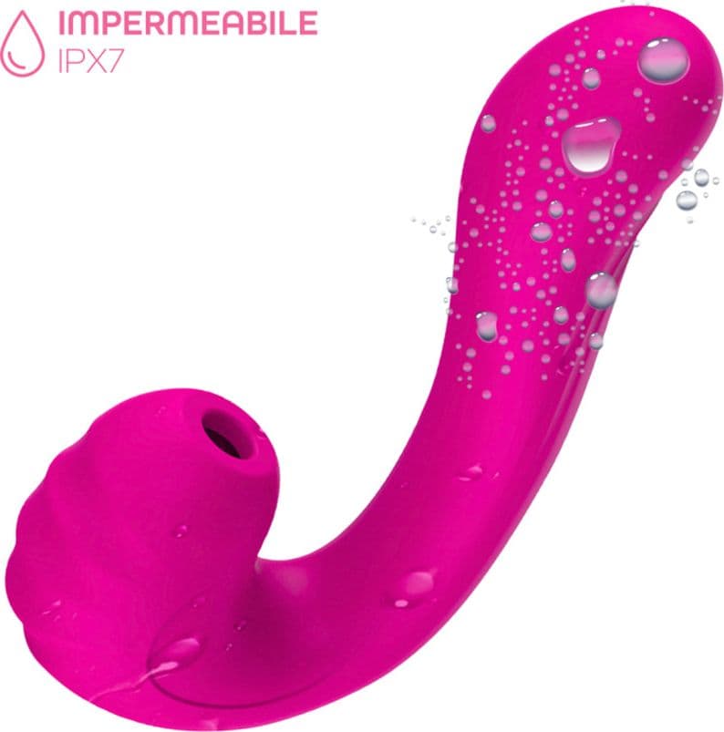 Vibratore Multifunzione Vibra e Succhia Doppia Stimolazione Punto G e Clitoride - 3