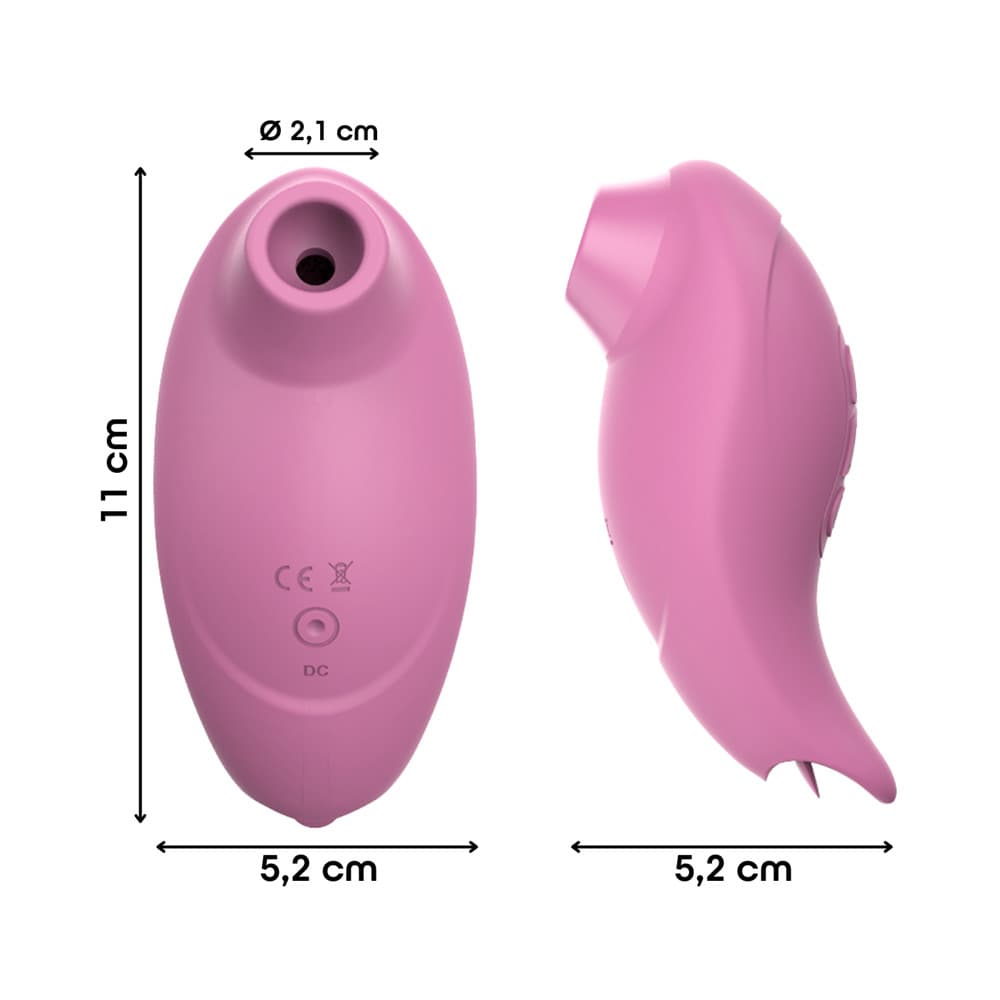 Succhia e Lecca Clitoride 2in1 Vibratore con Lingua doppio Stimolatore a Suzione - 20