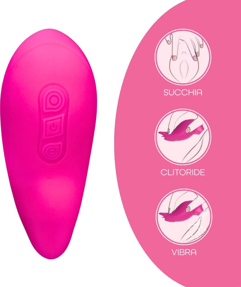 Succhia e Lecca Clitoride 2in1 Vibratore con Lingua doppio Stimolatore a Suzione - 3