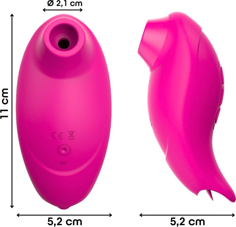 Succhia e Lecca Clitoride 2in1 Vibratore con Lingua doppio Stimolatore a Suzione - 8