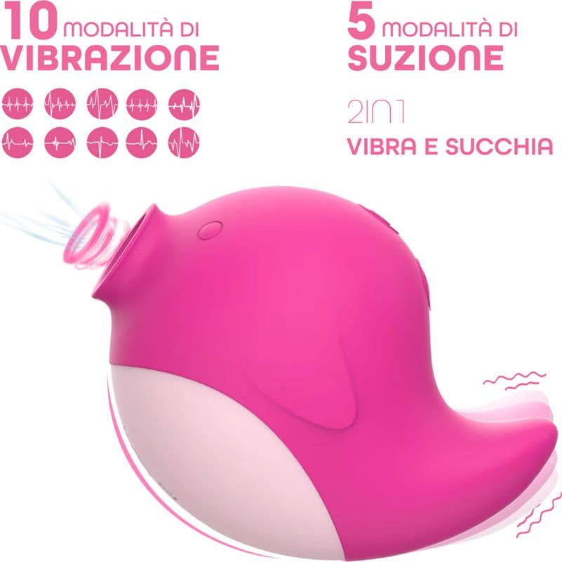 Succhia Clitoride con Vibrazione Stimolatore 2in1 Vibratore Multifunzione Vagina - 7
