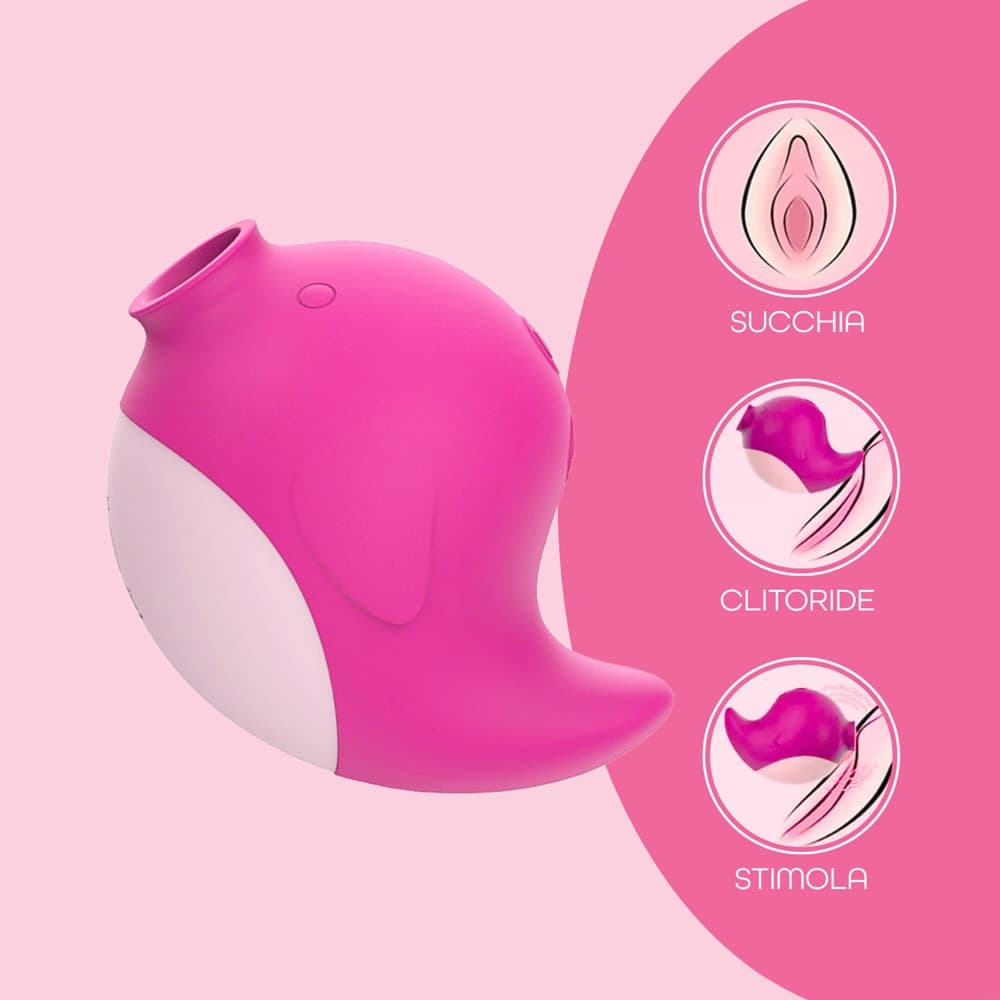 Succhia Clitoride con Vibrazione Stimolatore 2in1 Vibratore Multifunzione Vagina - 8