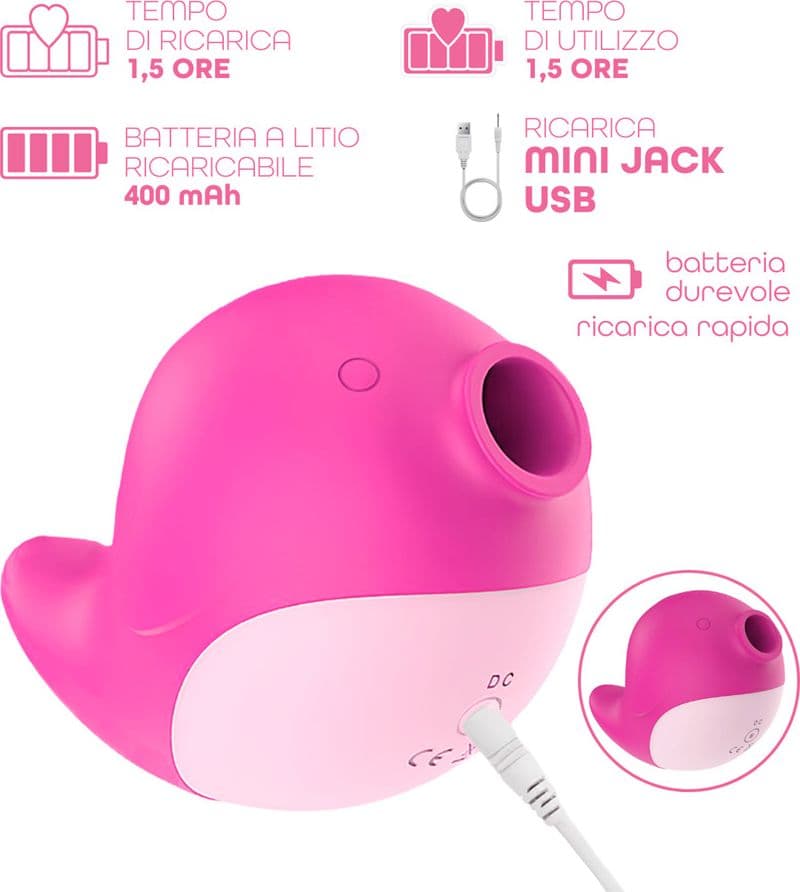 Succhia Clitoride con Vibrazione Stimolatore 2in1 Vibratore Multifunzione Vagina - 9