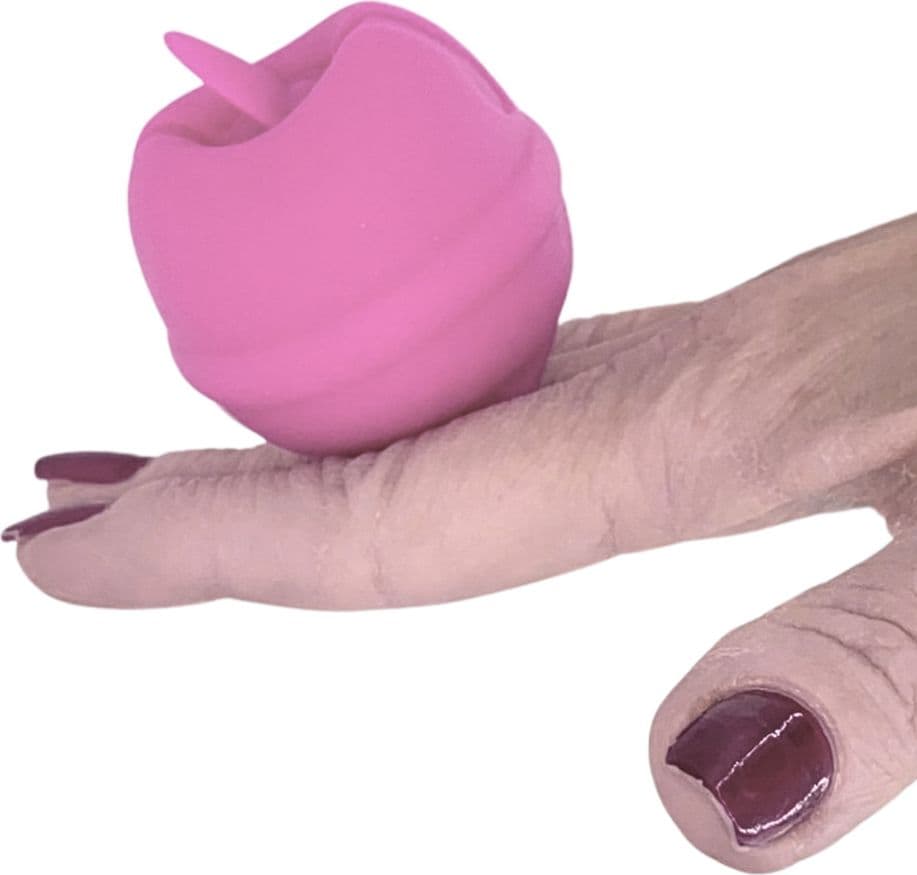 Lecca Clitoride Anello Vibratore con Lingua Stimolatore in Silicone Licking USB - 11