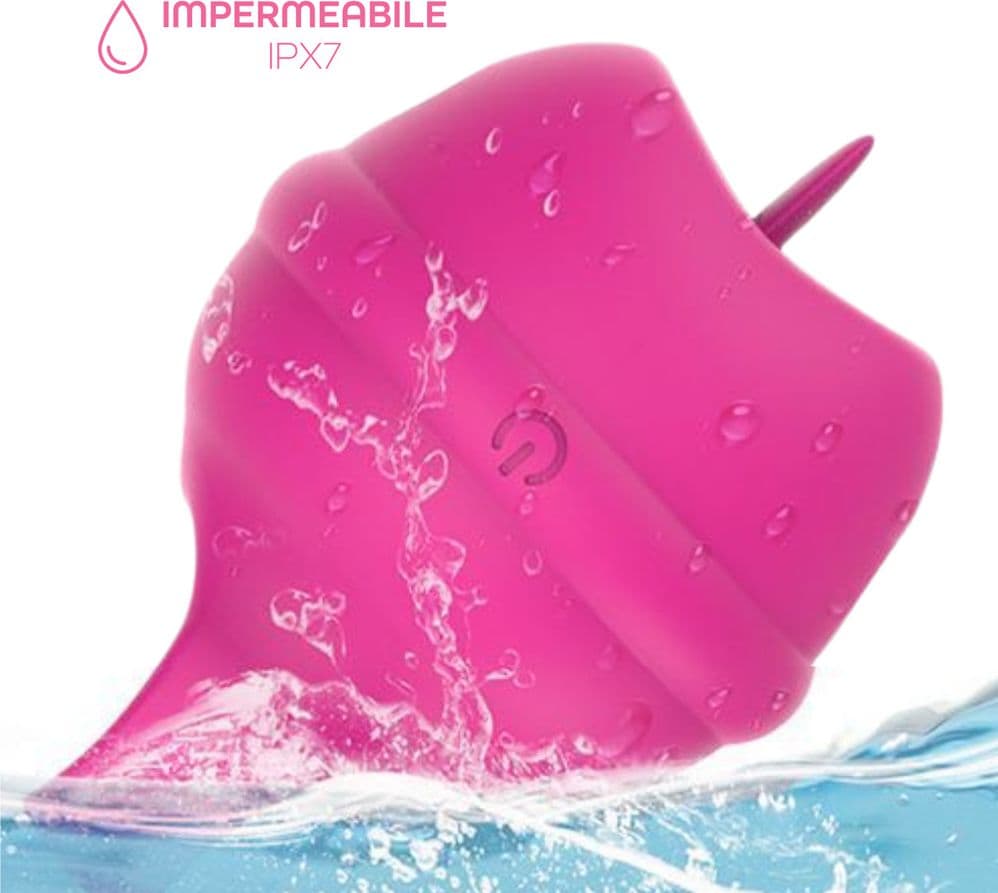 Lecca Clitoride Anello Vibratore con Lingua Stimolatore in Silicone Licking USB - 3
