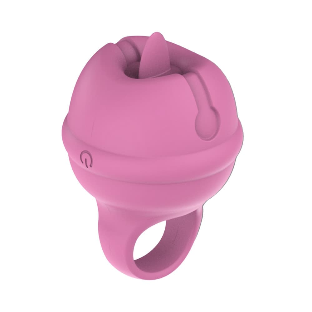 Lecca Clitoride Anello Vibratore con Lingua Stimolatore in Silicone Licking USB - 10