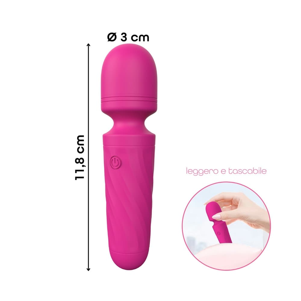 Wand Massager Vibratore in Silicone Stimolatore Clitorideo Massaggiatore Mini - 2