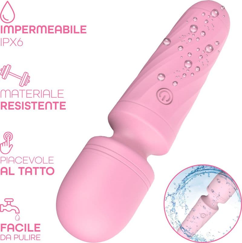 Wand Massager Vibratore in Silicone Stimolatore Clitorideo Massaggiatore Mini - 14