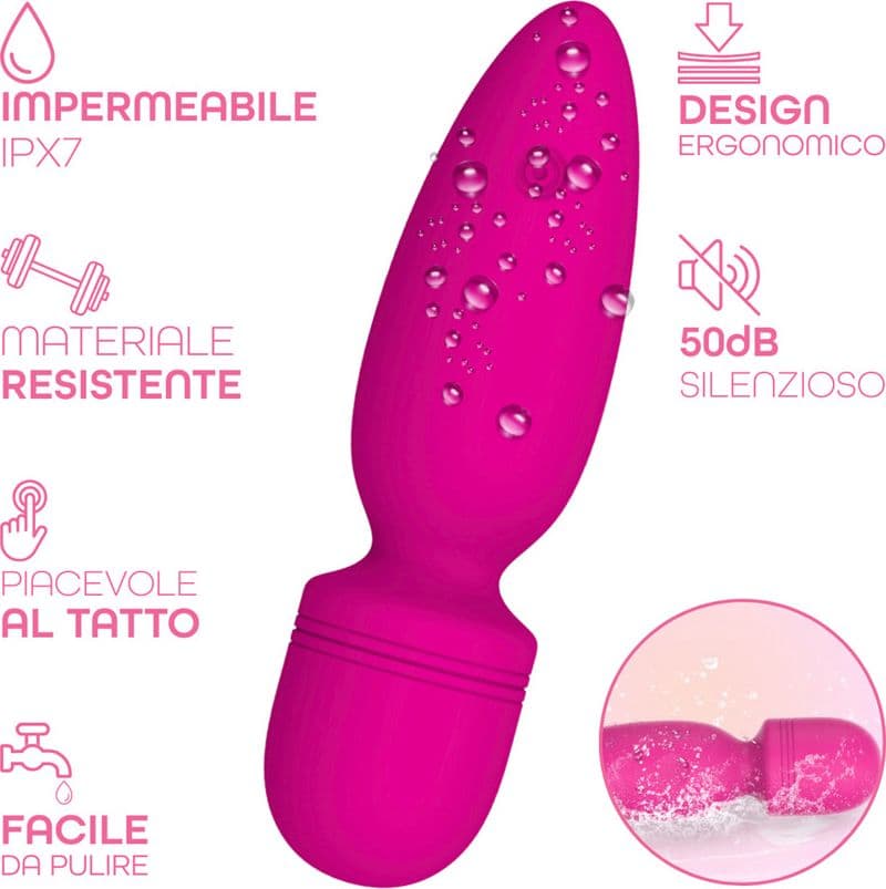 Wand Massager Vibratore Massaggiatore Ricaricabile con 10 Modalità di Vibrazione - 5