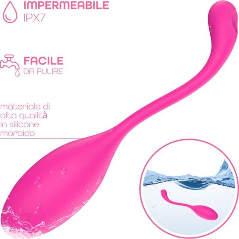 Ovetto Vibrante con App Vibratore Punto G e Clitoride in Silicone 9 Modalità USB - 2