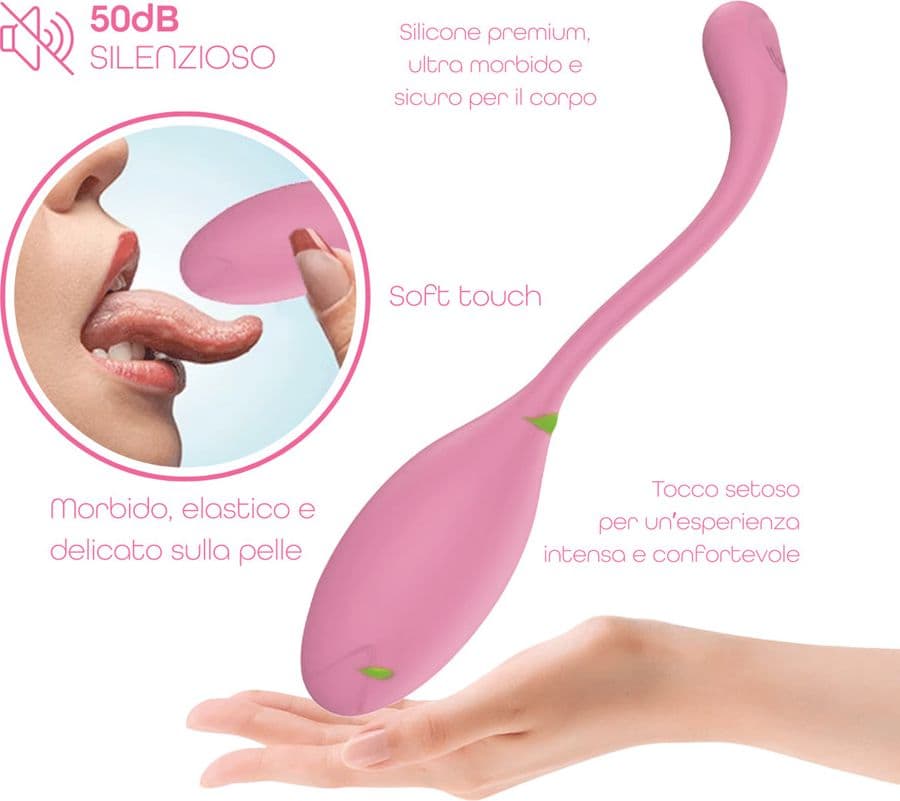 Ovetto Vibrante con App Vibratore Punto G e Clitoride in Silicone 9 Modalità USB - 18