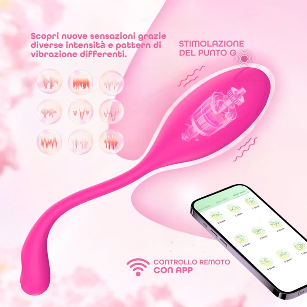 Ovetto Vibrante con App Vibratore Punto G e Clitoride in Silicone 9 Modalità USB - 8