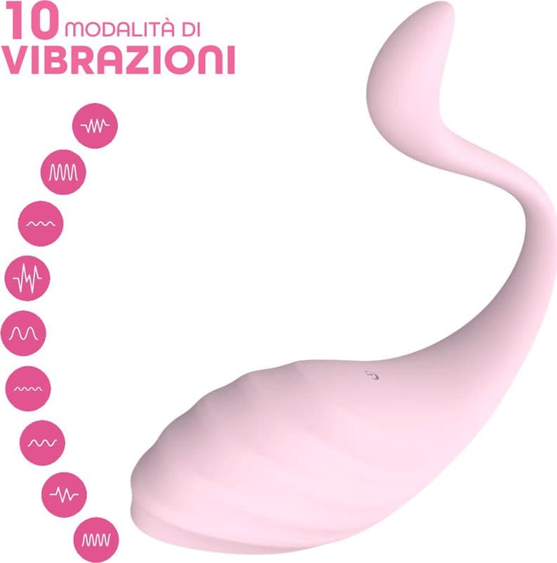 Ovetto Vibrante Vibratore Curvo Telecomandato 10 Modalità di Vibrazione Sex Toy - 12