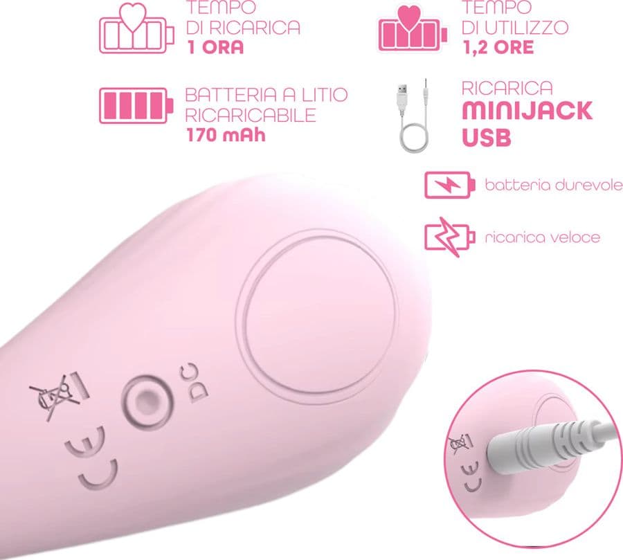 Ovetto Vibrante Vibratore Curvo Telecomandato 10 Modalità di Vibrazione Sex Toy - 14