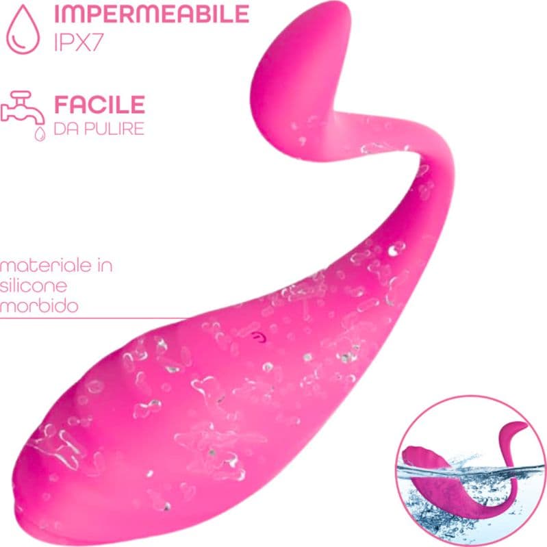 Ovetto Vibrante Vibratore Curvo Telecomandato 10 Modalità di Vibrazione Sex Toy - 3