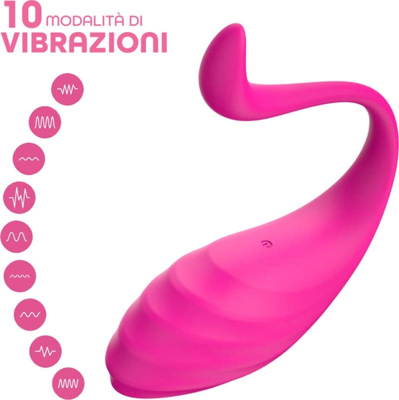 Ovetto Vibrante Vibratore Curvo Telecomandato 10 Modalità di Vibrazione Sex Toy - 7