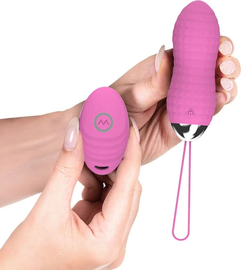 Ovetto Vibrante Telecomandato con 10 Modalità di Vibrazione in Silicone Sex Toy - 16