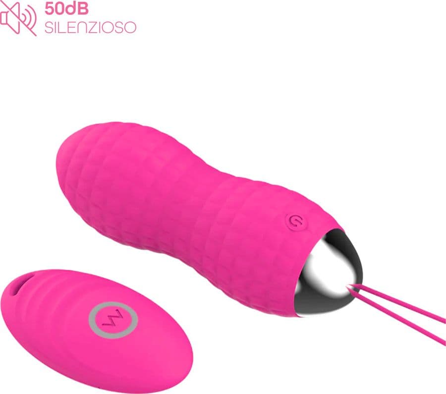 Ovetto Vibrante Telecomandato con 10 Modalità di Vibrazione in Silicone Sex Toy - 7